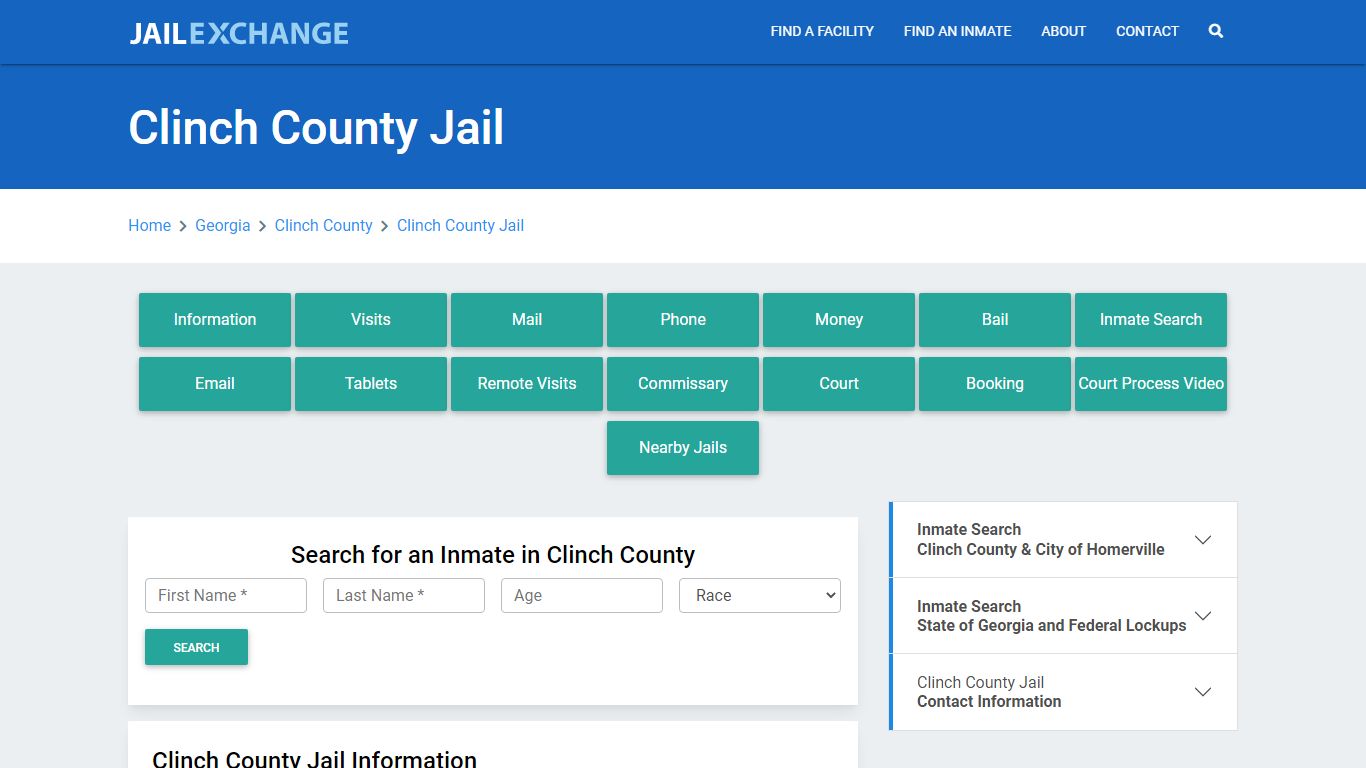 Clinch County Jail Roster Lookup, GA, Inmate Search